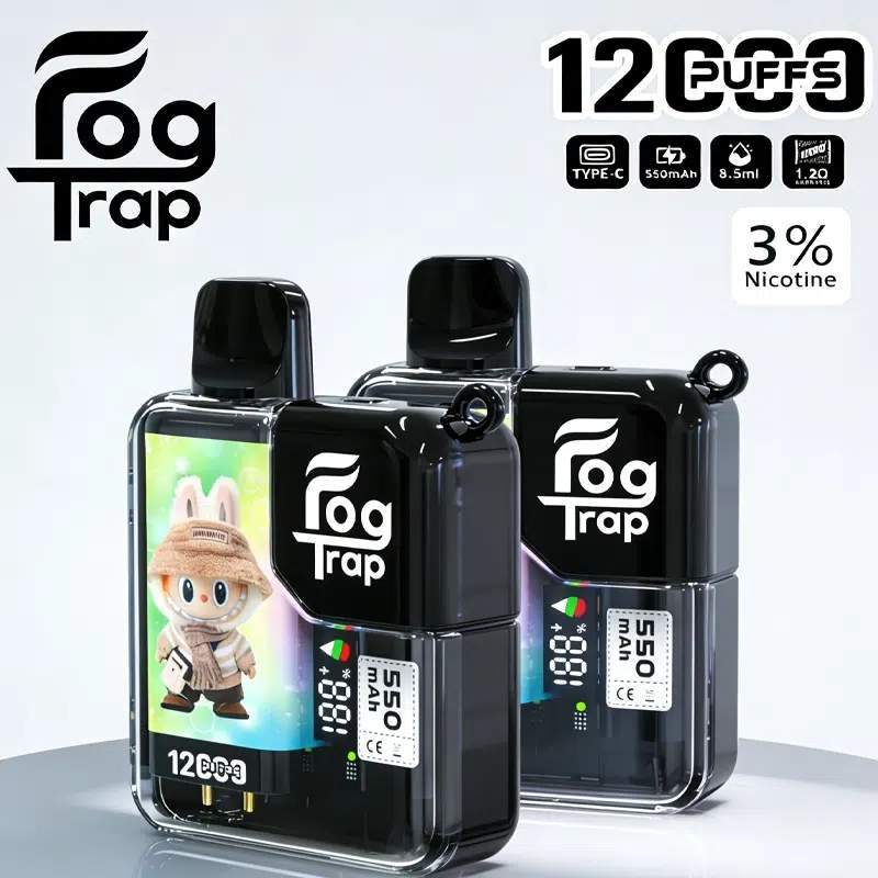 Fog Trap 12000口抛棄式電子煙|LABUBU聯名款 · 10種口味 · 炫光感應設計:圖片 3