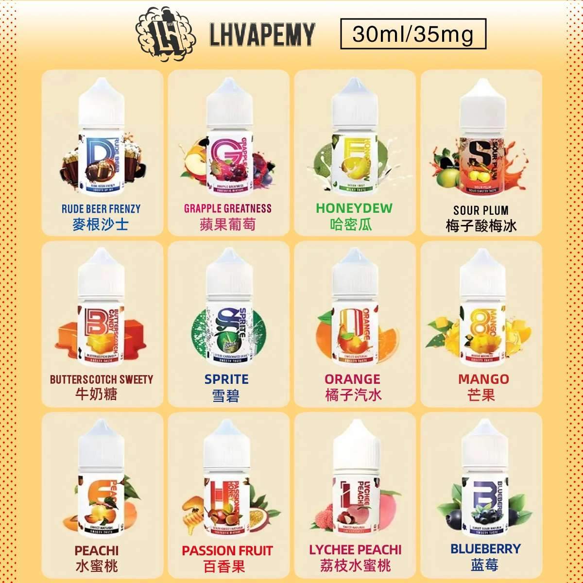 LH煙油|馬來西亞 LH VAPEMY 小煙油30ml・12種熱門口味・原裝進口:圖片 3