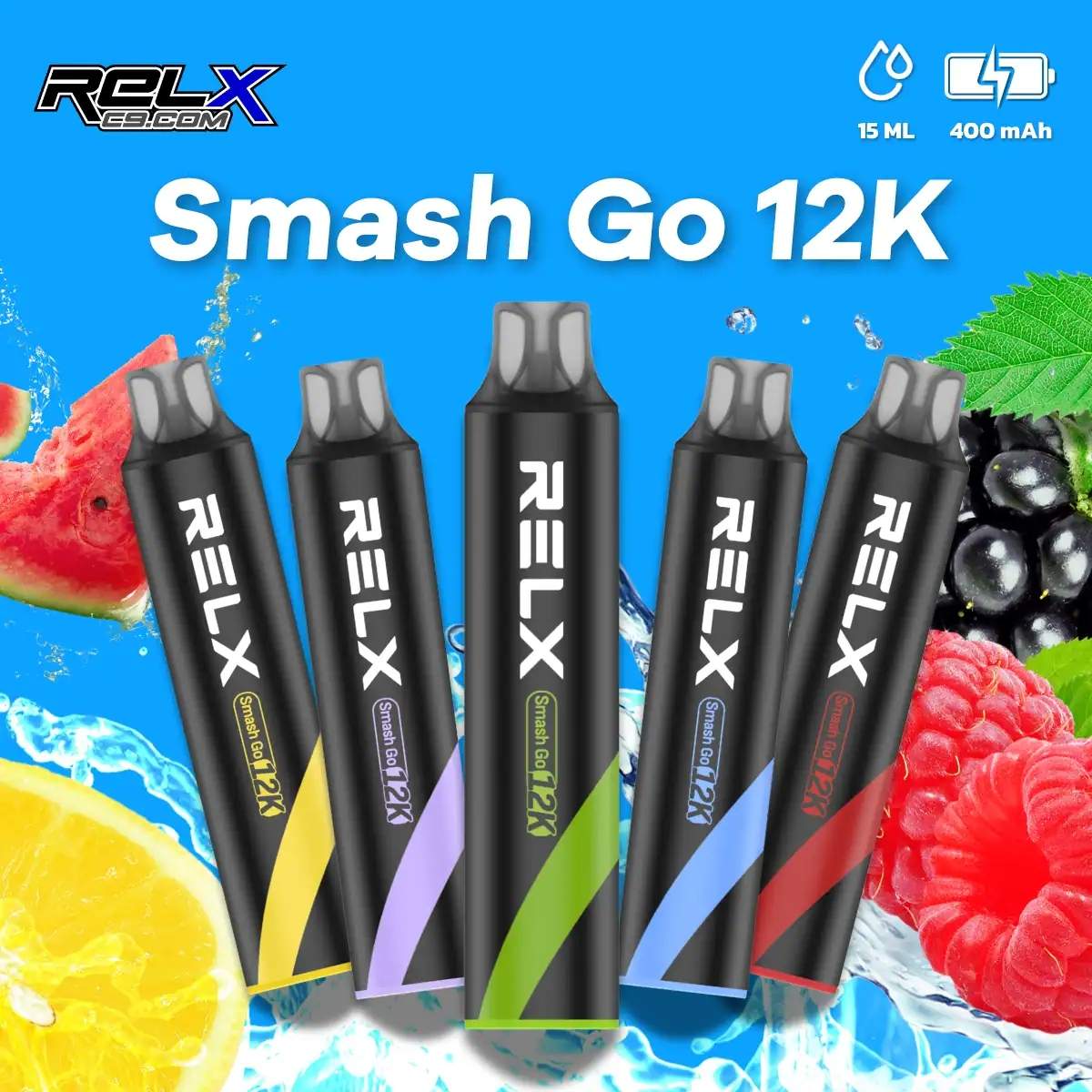 RELX Smash Go 12000 拋棄式電子煙|悅刻一次性12000口 · 超長續航 · 可充電設計:圖片 2